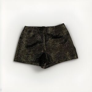 Jack Metallic Snakeskin Size 4 High-Waisted Shorts Edgy Clubwear Statement Piece